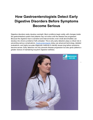 How Gastroenterologists Detect Early Digestive Disorders Before Symptoms Become Serious (1)