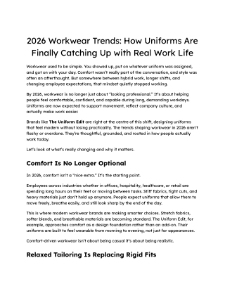 2026 Workwear Trends_ How Uniforms Are Finally Catching Up with Real Work Life