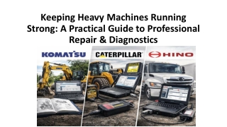 Keeping Heavy Machines Running Strong
