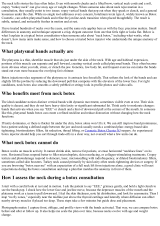 Botox for Neck Bands: Treating Platysmal Bands and Turkey Neck