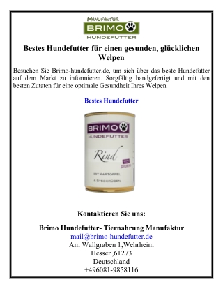 Bestes Hundefutter für einen gesunden, glücklichen Welpen
