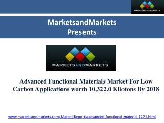 Advanced Functional Ceramics Market For Low Carbon Applicati