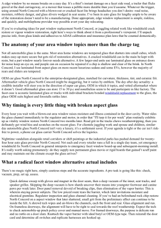 Side Window Replacement North Concord: Expert Technicians Near You