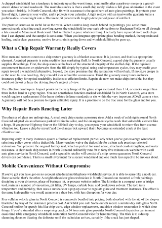 Chip Repair with Warranty North Concord: Peace of Mind Included