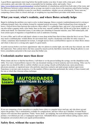 Botox Appointment Checklist: Questions to Ask Your Botox Provider