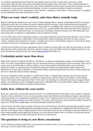 Botox Appointment Checklist: Questions to Ask Your Botox Provider