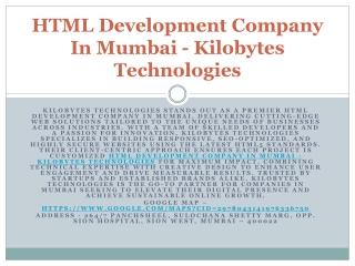 Template Based HTML Website - Kilobytes Technologies