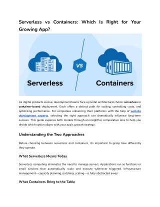 Serverless vs Containers_ Which Is Right for Your Growing App