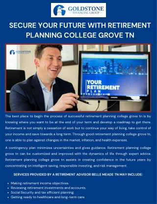 Secure Your Future with Retirement Planning College Grove TN