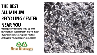 The Best Aluminum Recycling Center Near You