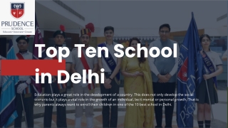 Prudence Schools - Top Ten School in Delhi