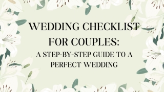 The Ultimate Wedding Planning Checklist for a Stress-Free Marriage,