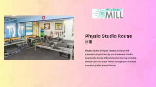Best  Physio Classes in Rouse Hill at a Modern Physio Studio