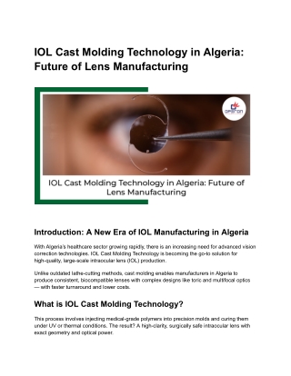 IOL-Cast-Molding-Technology-in-Algeria