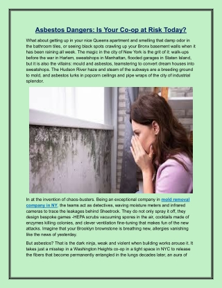 Asbestos Dangers: Is Your Co-op at Risk Today?