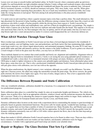 ADAS and Windshield Calibration in North Concord: Safety Tech Essentials