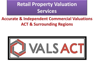 Retail Property Valuation Services ACT | Commercial Valuers
