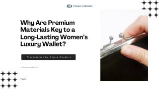Why Are Premium Materials Key to a Long-Lasting Women’s Luxury Wallet