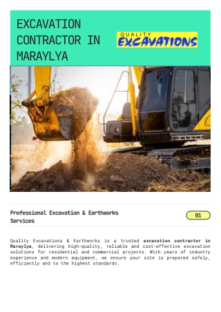 Professional Excavation Contractor in Maraylya | Complete Earthworks Solutions