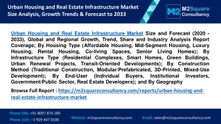 Urban Housing and Real Estate Infrastructure Market Size Analysis, Growth Trends