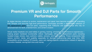 Premium VR and DJI Parts for Smooth Performance