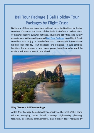 Bali Tour Package