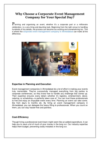 Why Choose a Corporate Event Management Company for Your Special Day