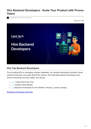 ment.tech-Hire Backend Developers - Scale Your Product with Proven Talent