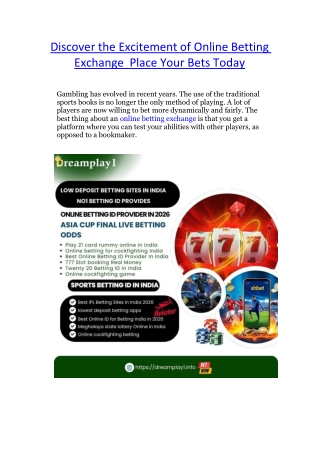 Discover the Excitement of Online Betting Exchange | Place Your Bets Today