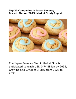 Top 20 Companies in Japan Savoury Biscuit