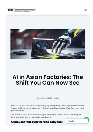 AI in Asian Factories: The Shift You Can Now See