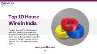 Top 10 House Wire in India - Paraflex Wires