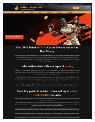 7cric Casino – Informational Guide & Overview