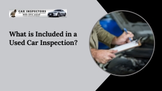 What is Included in a Used Car Inspection