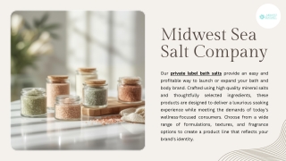 Custom Private Label Bath Salts for Wellness Brands