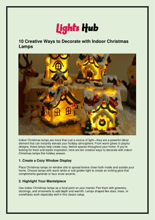 10 Creative Ways to Decorate with Indoor Christmas Lamps