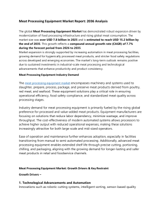 Meat Processing Equipment Market
