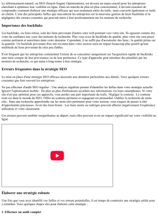 Découvrez comment éradiquer vos failles grâce à une bonne stratégie SEO.
