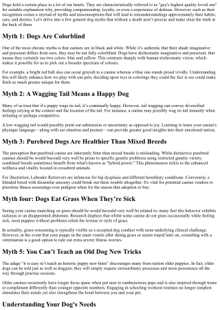 Dog Myths That Just Aren't True