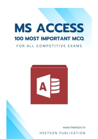 MS Access MCQ