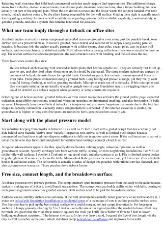 Creating Tieback Anchors for Commercial Retaining Structures