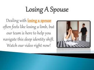 Losing A Spouse