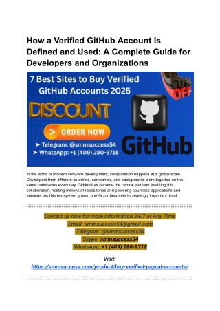 How a Verified GitHub Account Is Defined and Used_ A Complete Guide for Developers and Organizations