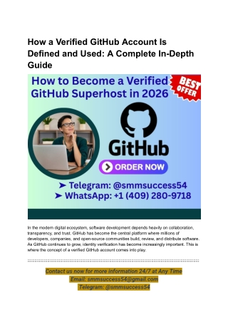 How a Verified GitHub Account Is Defined and Used_ A Complete In-Depth Guide