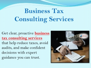 Business Tax Consulting Services