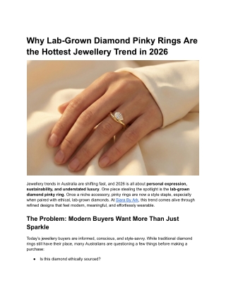 Why Lab-Grown Diamond Pinky Rings Are the Hottest Jewellery Trend in 2026