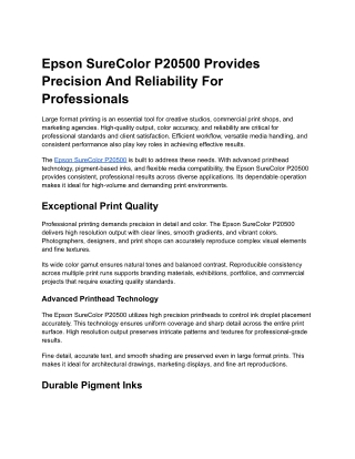 Epson SureColor P20500