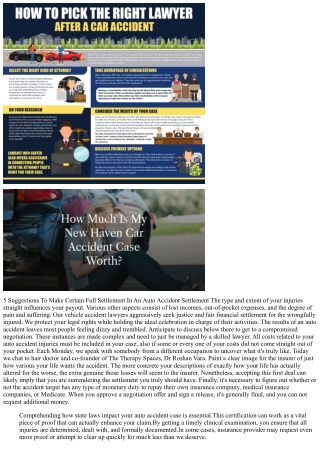 10 Pointers For Negotiating A Pain And Experiencing Insurance Claim After An Aut