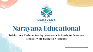 Narayana Schools Initiatives for Student Mental Well-Being