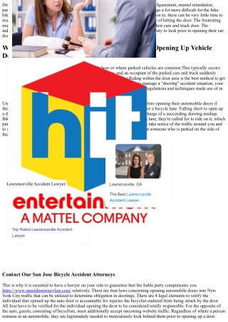 That's At Mistake When A Bicyclist Gets Doored? Bike Mishaps